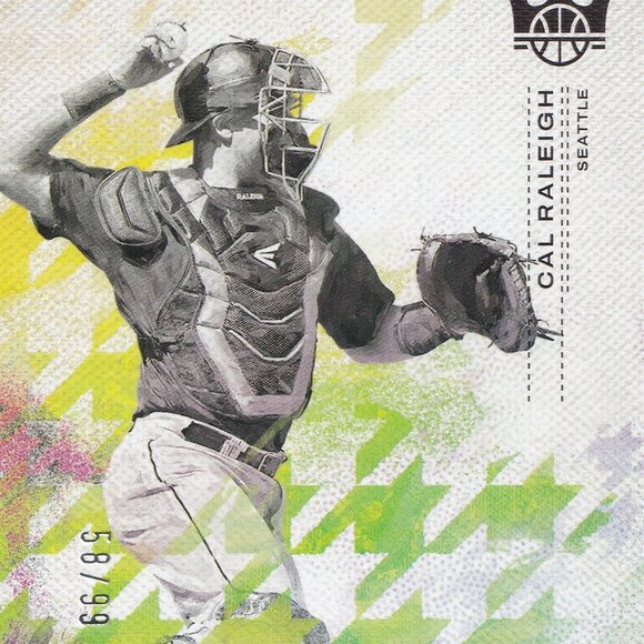 Cal Raleigh 2022 Panini Diamond Kings SILVER  Artist Proof #'d /99 RC MARINERS - Picture 1 of 2